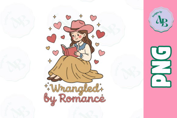 Download Funny Cowboy Romance Bookish PNG Design - Design Collection
