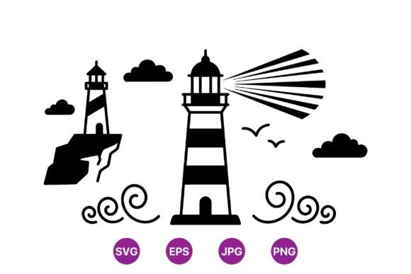 Download Coastal Lighthouse SVG Design Set - Design Collection