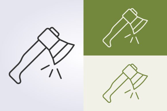 Download Outline Axe Icon Vector Logo Design, Equ - Design Collection