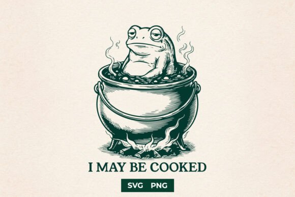 Download Funny I May Be Cooked Frog SVG Design - Design Collection