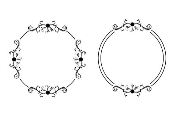 Download Cute Floral Frame Shape Design - Design Collection