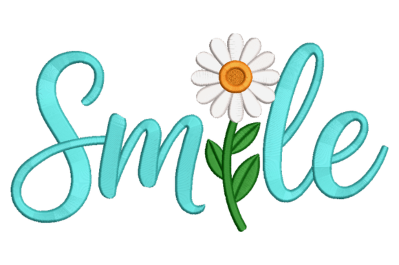 Download Smile Daisy Embroidery Design - Design Collection