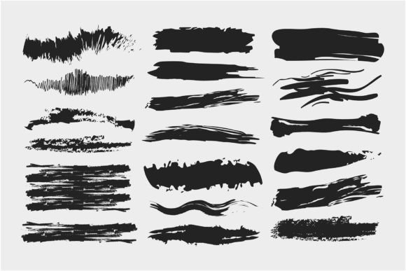 Download Brushstroke Shape Design Elements - Design Collection