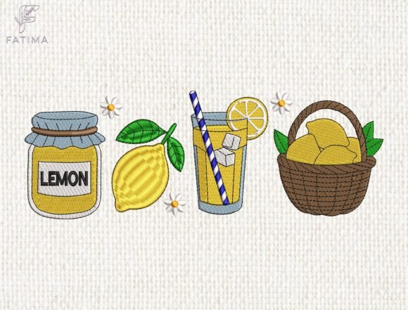 Download Lemon Summer Embroidery Design - Design Collection