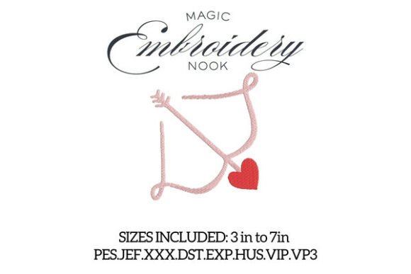 Download Heart Arrow Digital Embroidery Design - Design Collection