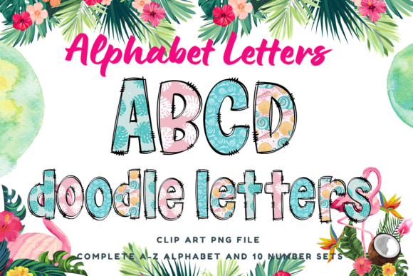 Download Shellfish Doodle Alphabet Summer Letters - Shellfish Collection