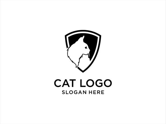 Download Cat Head in Shield Logo Design Template - Design Collection