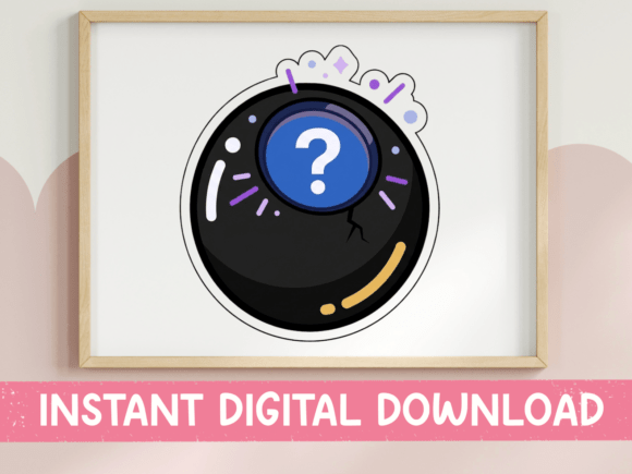 Download Magic 8 Ball Kawaii Sticker Design - Design Collection