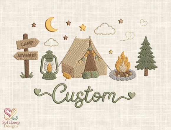 Download Custom Camping Embroidery Design - Design Collection