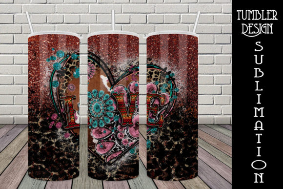 Download Tumbler Design Sublimation Western Love - Design Collection