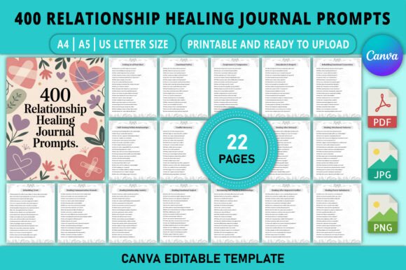 Download 400 Relationship Healing Journal Prompts - Premium Resources