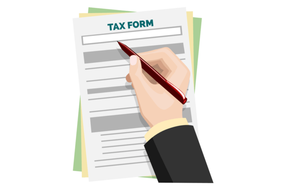 Download Fill Tax Form Icon. Hand Writing Documen - Premium Resources