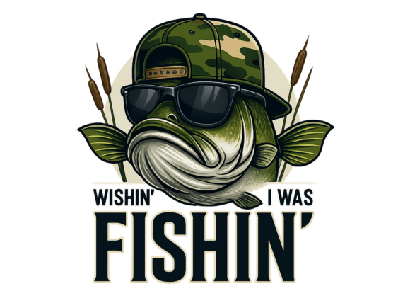 Download Funny Bass Fishing Sublimation Design - Design Collection