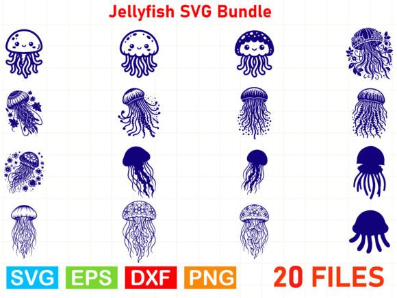 Download Jellyfish SVG Bundle - Jellyfish svg Collection