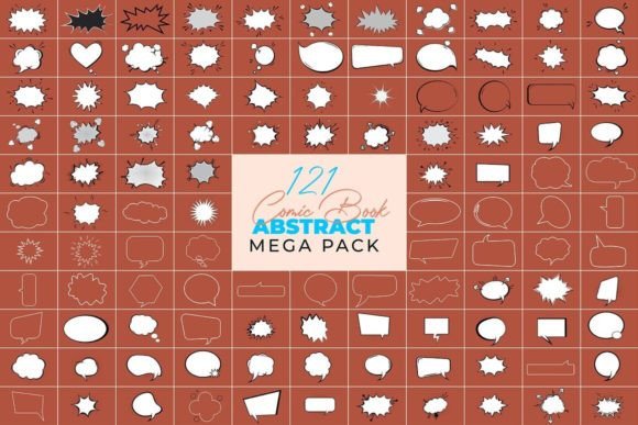 Download 121 Vector Comic Shape Design - Design Collection