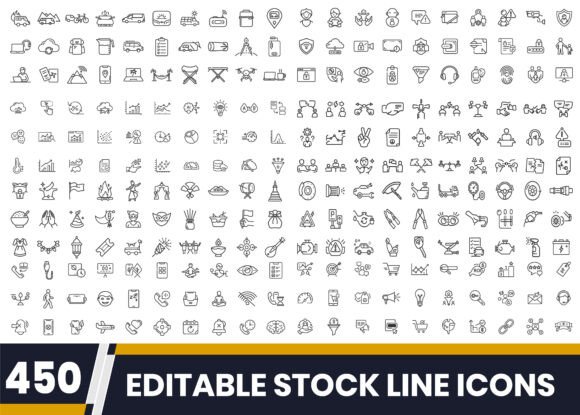 Download Versatile Line Icon Set for Designers - Design Collection