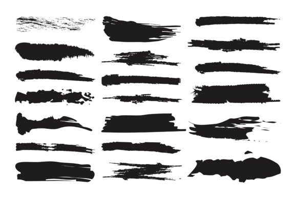 Download Grunge Brush Shape Design Elements - Design Collection