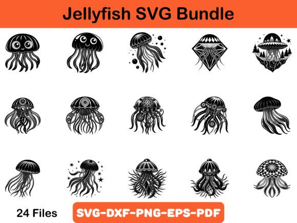 Download Jellyfish SVG Bundle - Jellyfish svg Collection