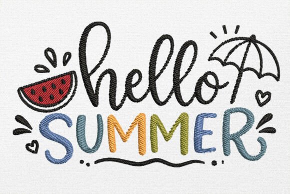Download Summer Embroidery Design - Design Collection