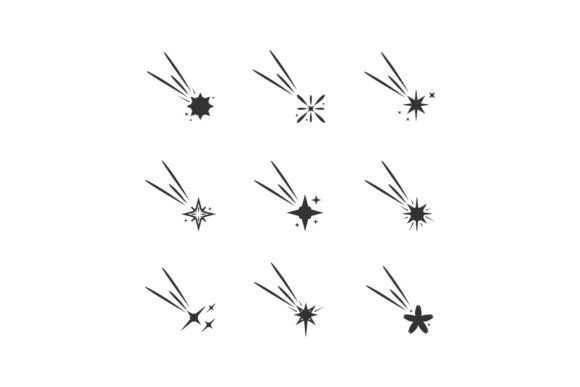 Download Falling Star Icon Different Shape Design - Design Collection